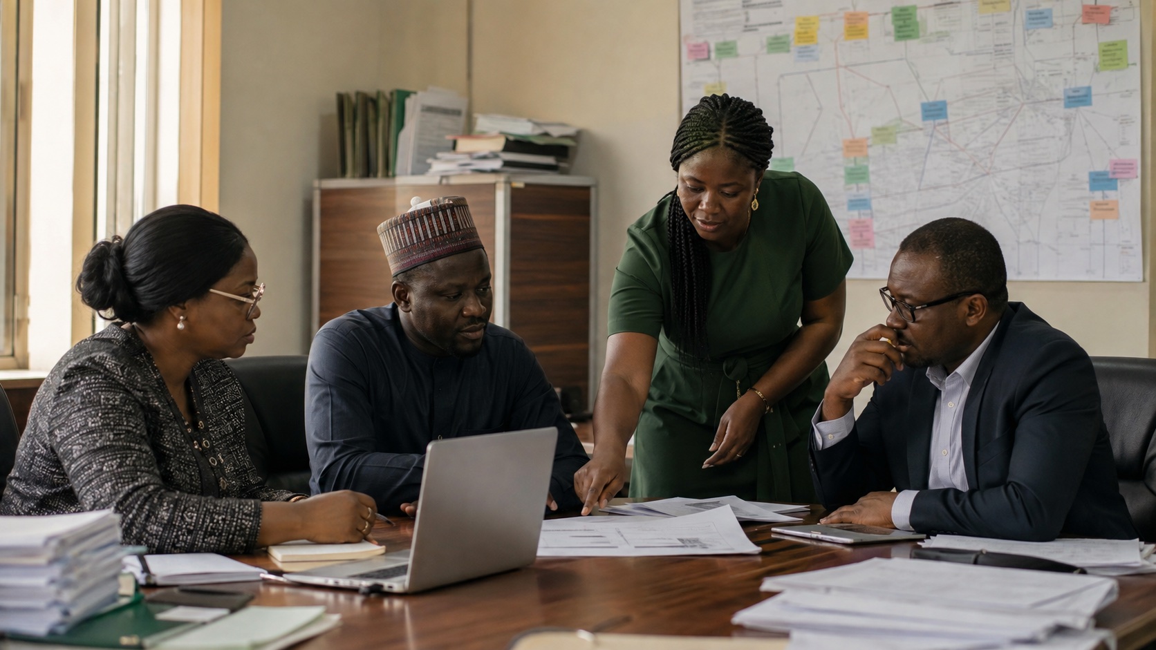 Team reviewing a public-service workflow